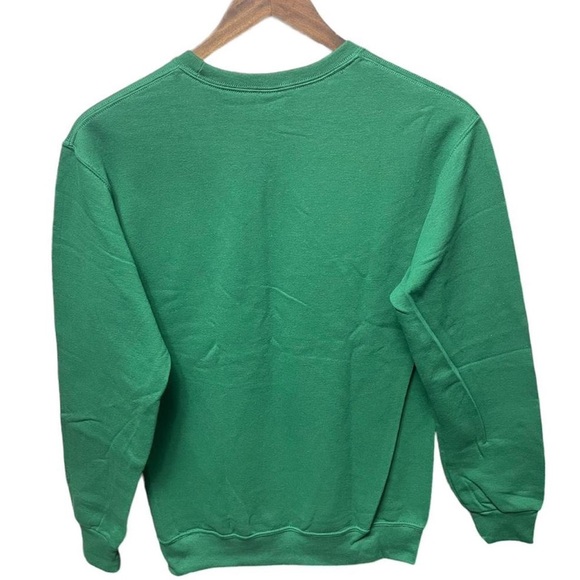 basic blank Green long sleeve crewneck essential every day work sweatshirt - Picture 4 of 4